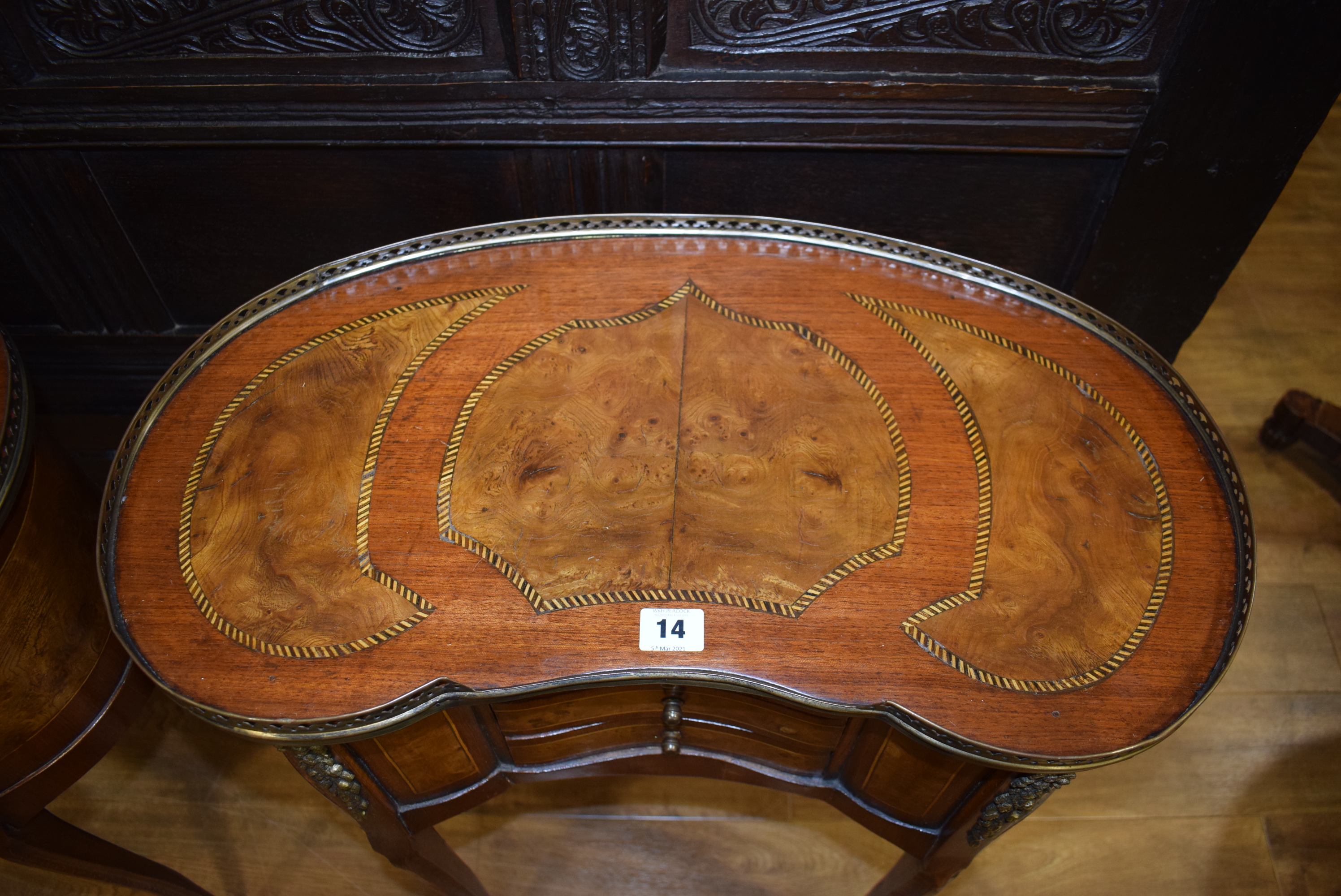 A pair of Louis XV style burr elm, mahogany, - Image 43 of 45
