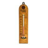 A 20th century Negretti & Zambra thermometer on a beech back, h.