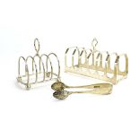 A silver six slice toast rack, Viners, Sheffield 1940,