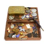 A group of collectable's including a First World War Christmas tin,