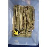 A large quantity of Hornby Dublo OO gauge track, points and a turntable,