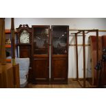 A pair of 19th century narrow mahogany office cabinets,