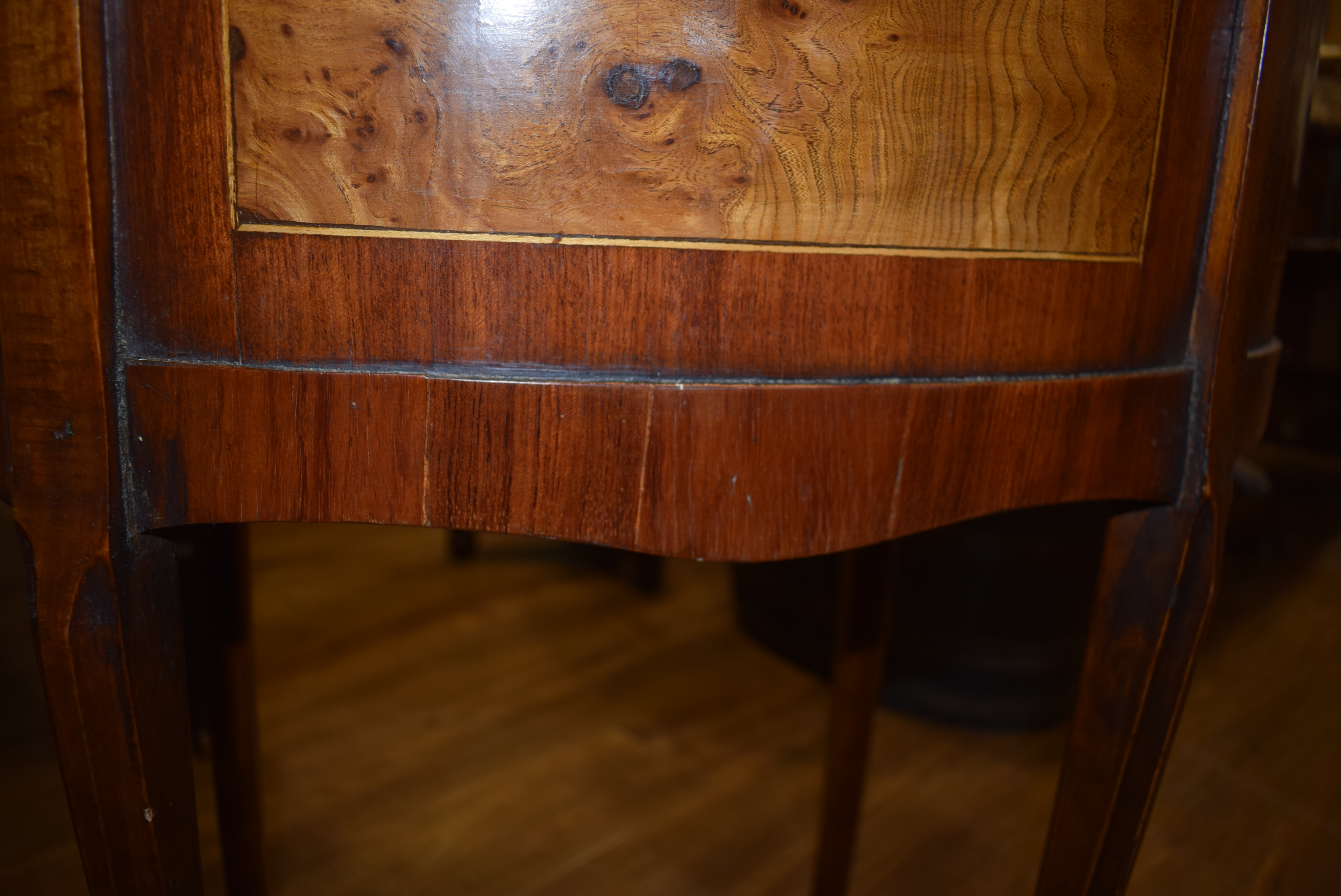 A pair of Louis XV style burr elm, mahogany, - Image 30 of 45