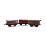 Thirteen Hornby O gauge coaches,