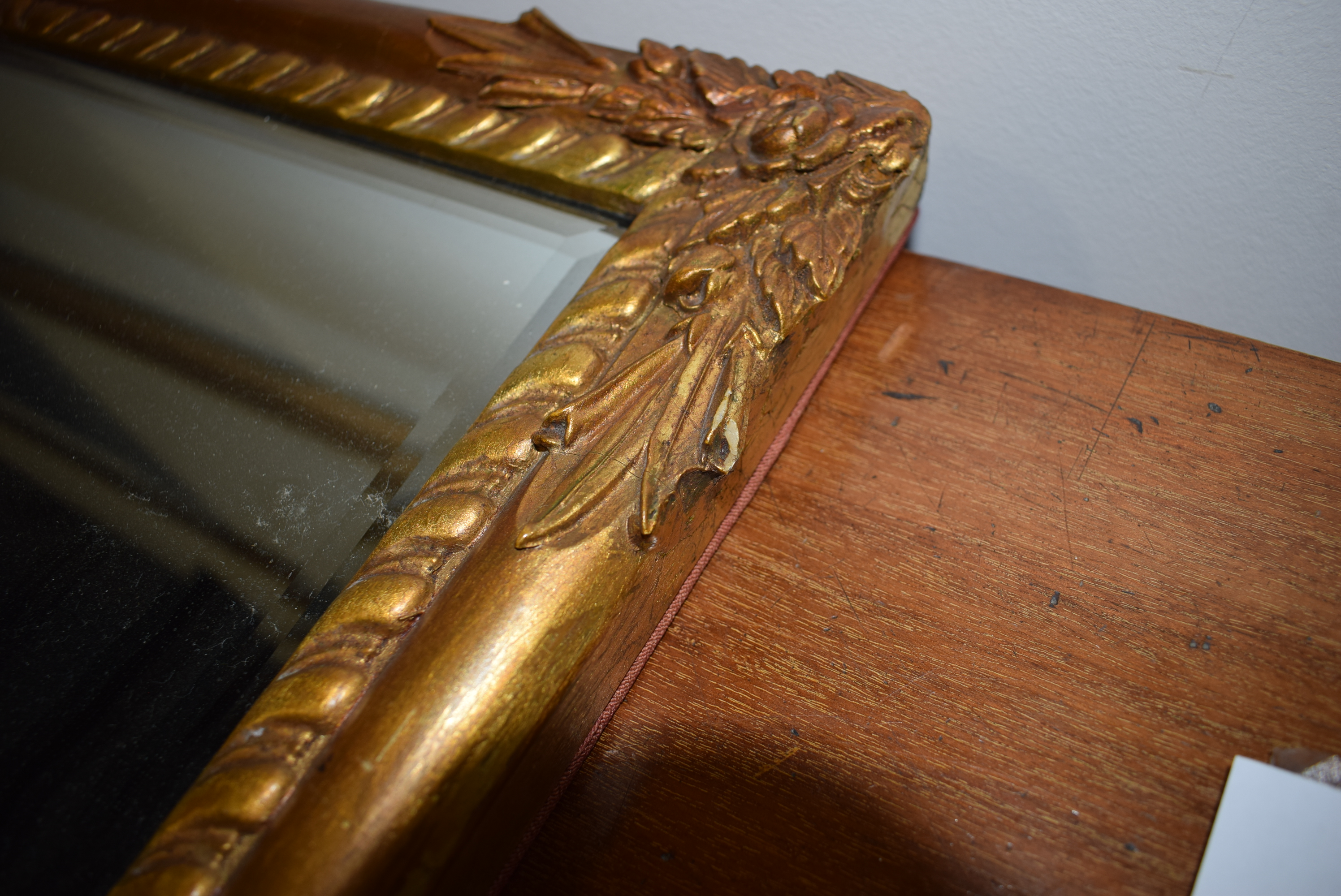 A Classical giltwood wall mirror, - Image 2 of 3