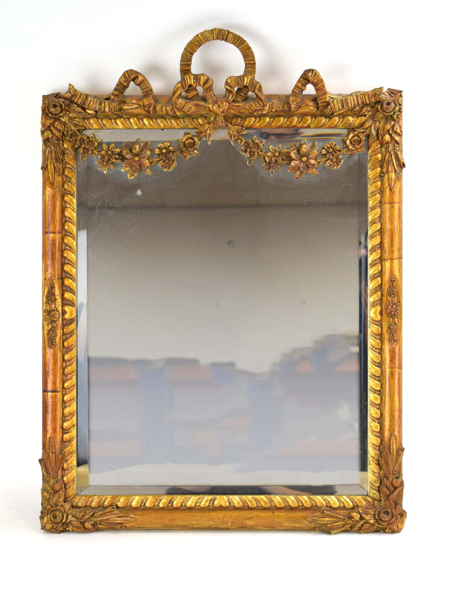 A Classical giltwood wall mirror,