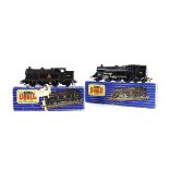 A Hornby Dublo OO gauge 2-6-4 tank loco, and another 0-6-2 tank loco,