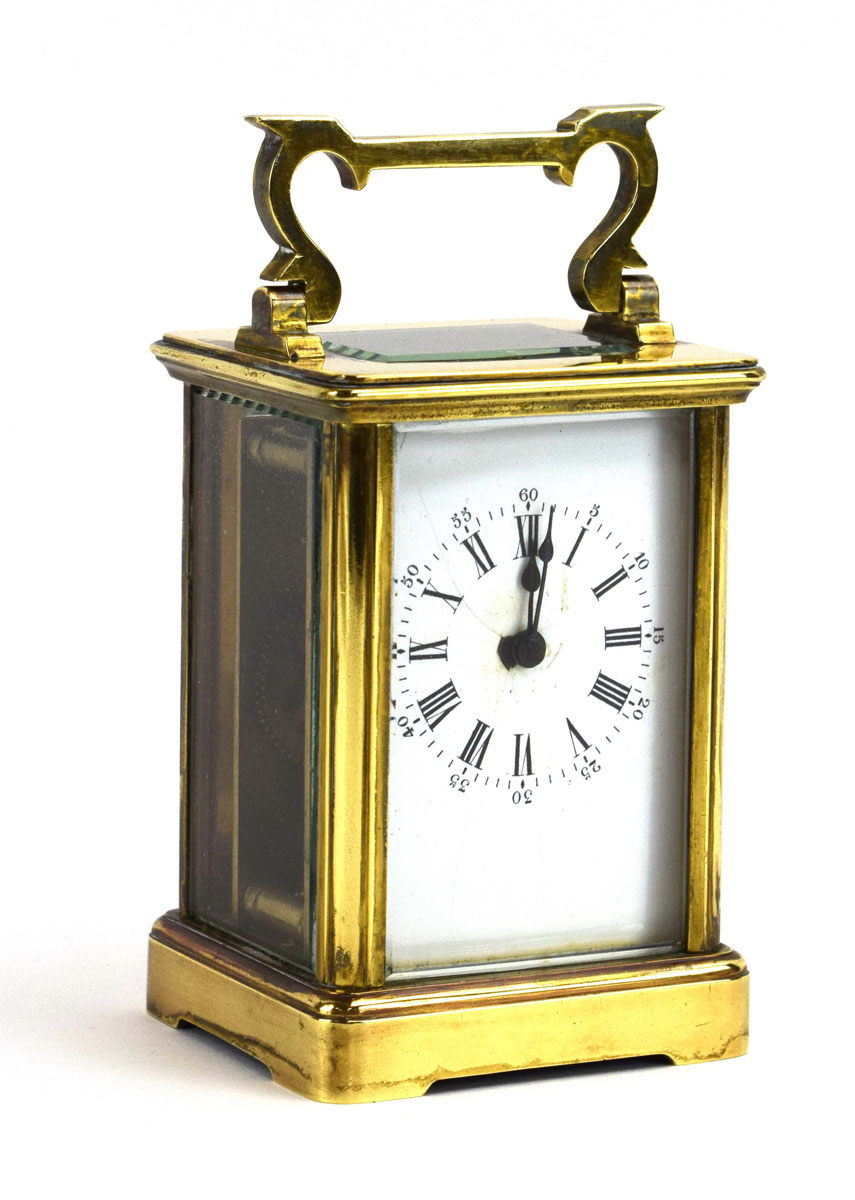 A late 19th/early 20th century carriage timepiece,