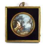 18th Century French School, Wildlife and Nymphs in a Bucolic landscape, unsigned,