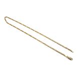 An Italian 9ct yellow gold figaro link necklace, l. 65 cm, 16.