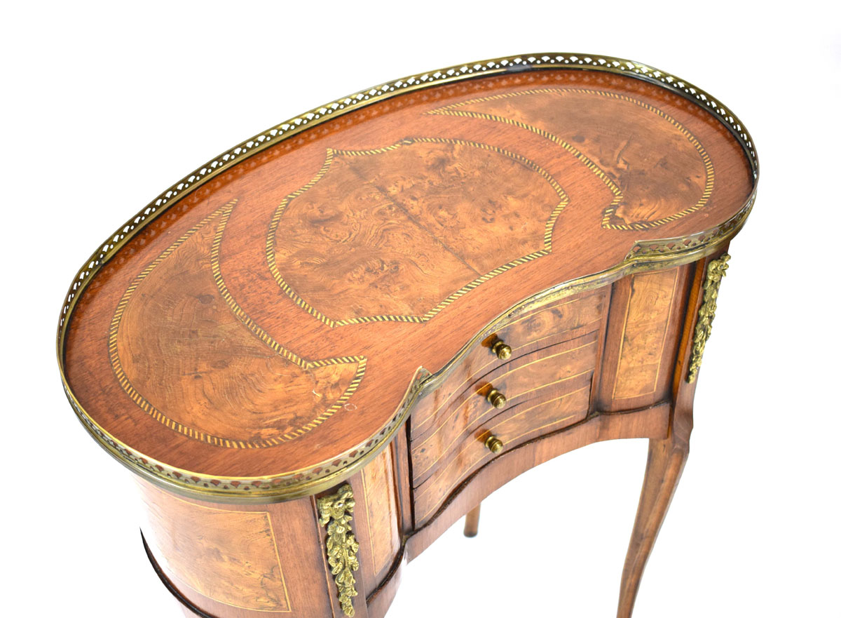 A pair of Louis XV style burr elm, mahogany, - Image 2 of 45
