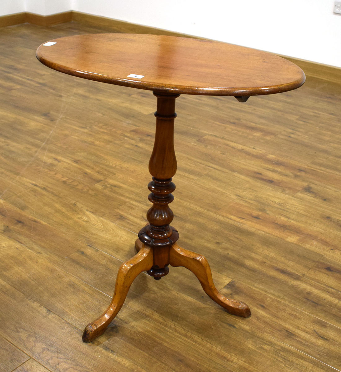 A late 19th century mahogany occasional/wine table,