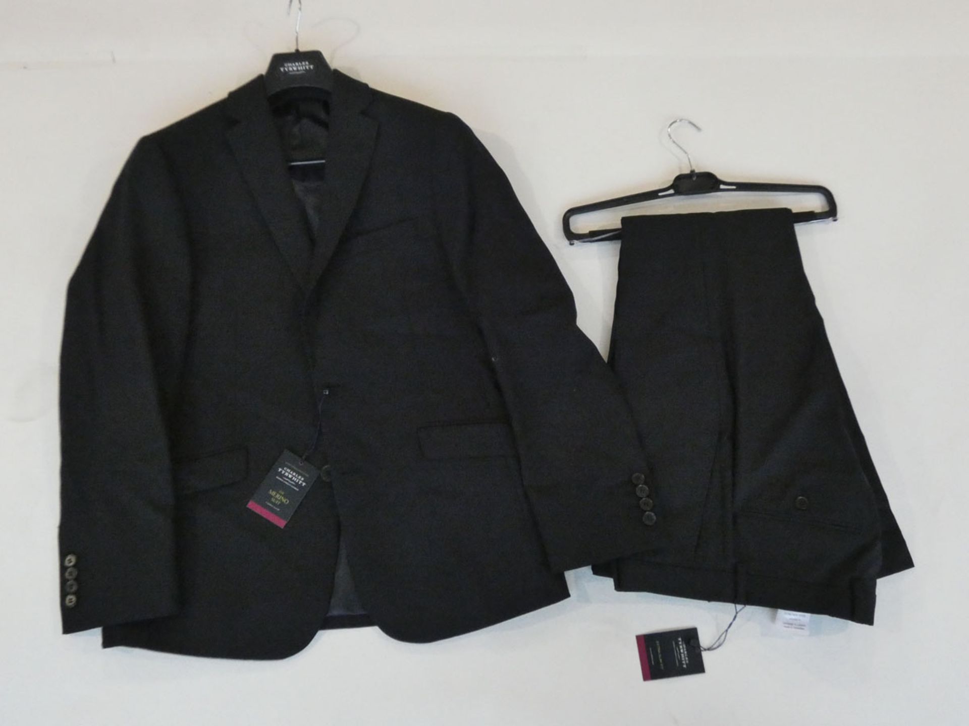Charles Tyrwhitt the merino suit midnight extra slim fit jacket size 38S and trouser size 3032 set