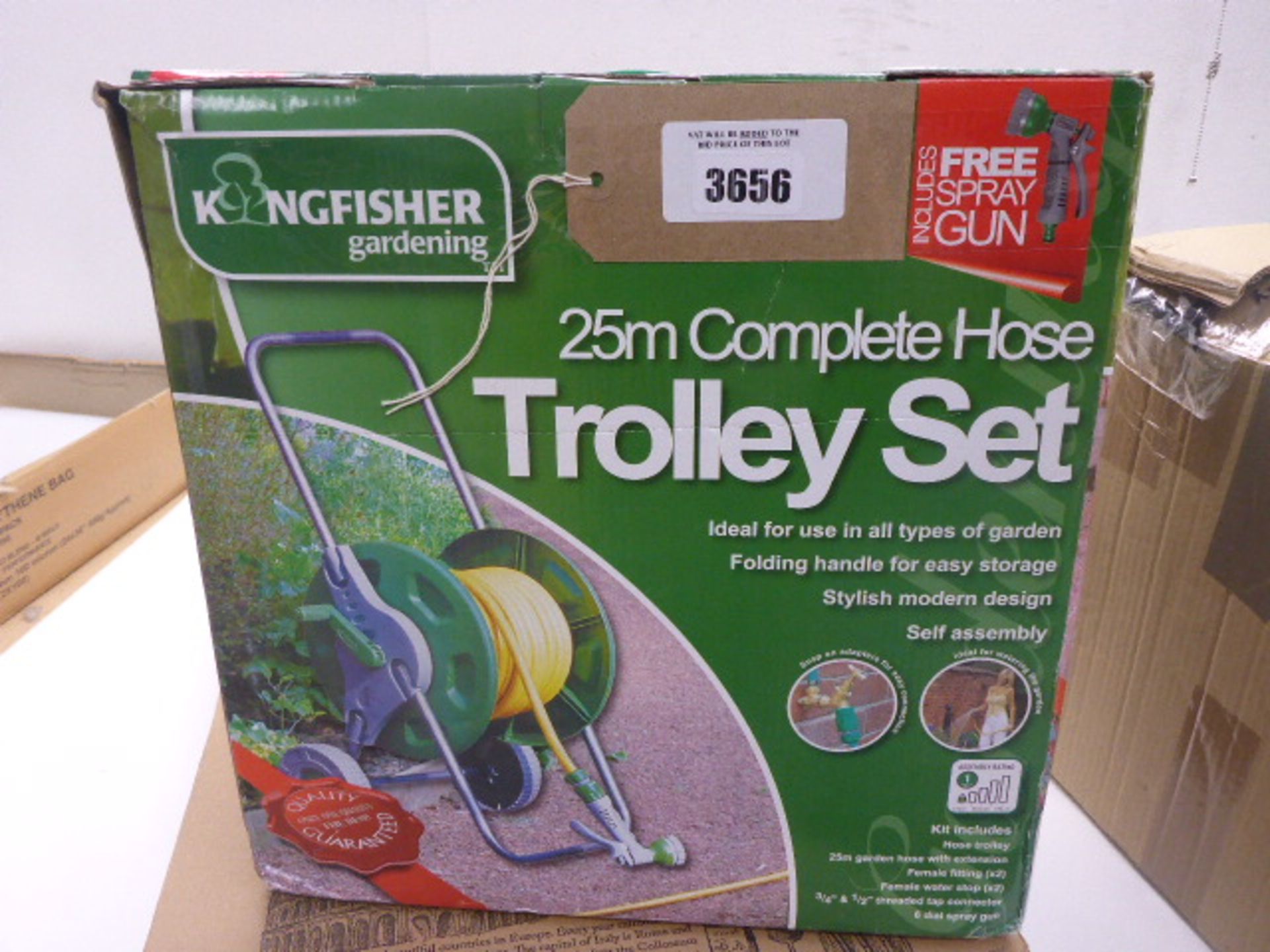 Kingfisher 25m Complete hose trolley set