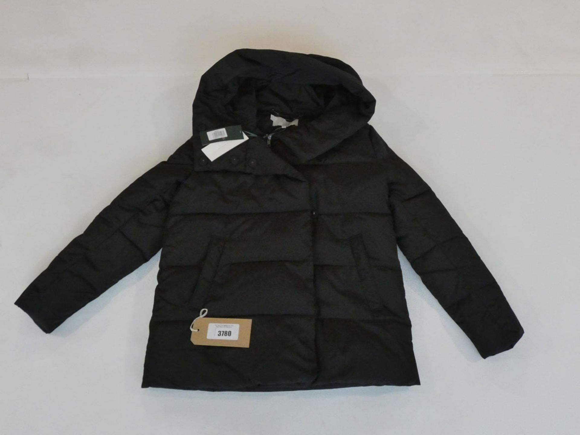 Hobbs London ladies short heather puffer jacket in black size UK8