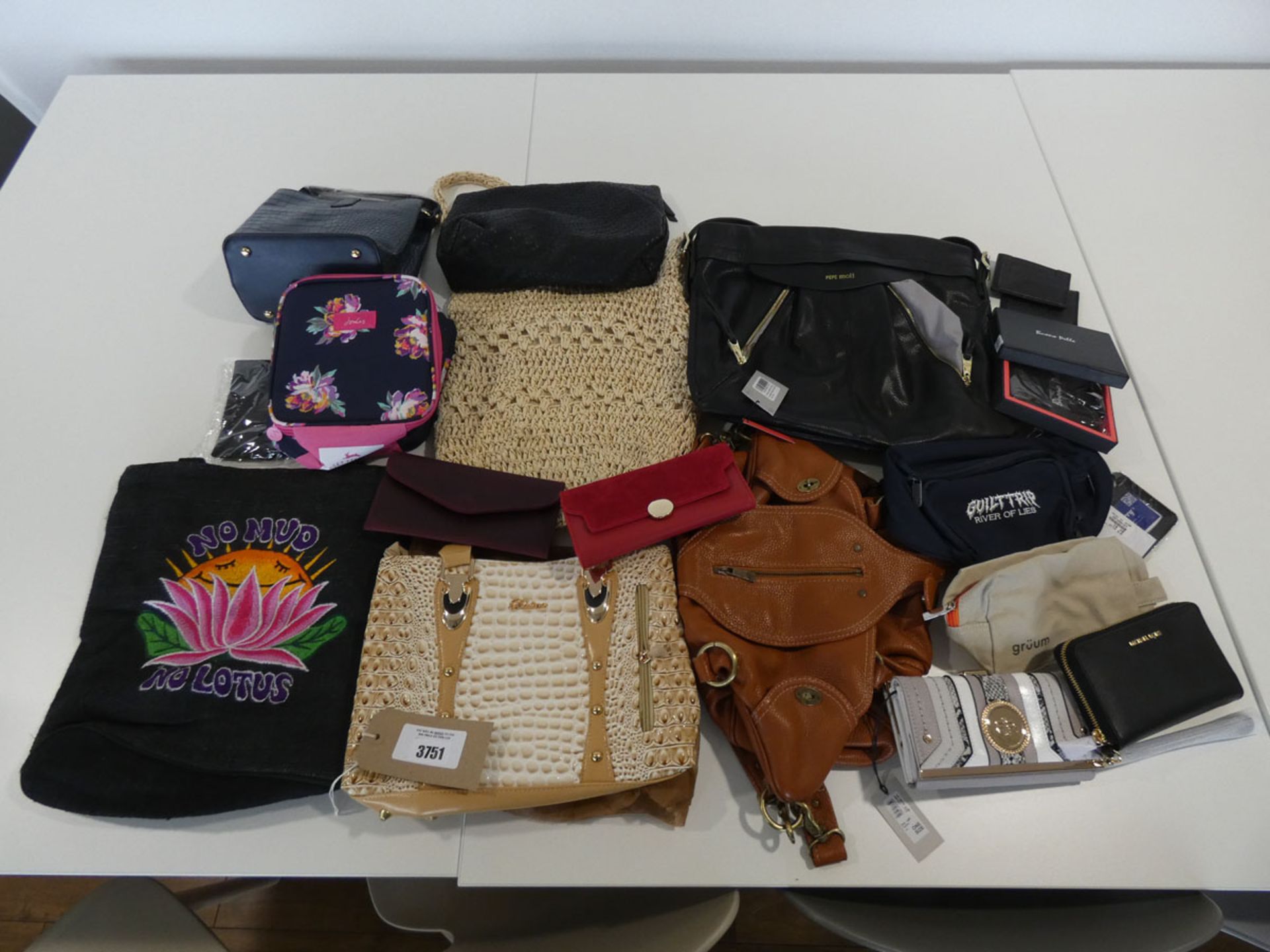 Large selection of bags, handbags, purses, wallets etc