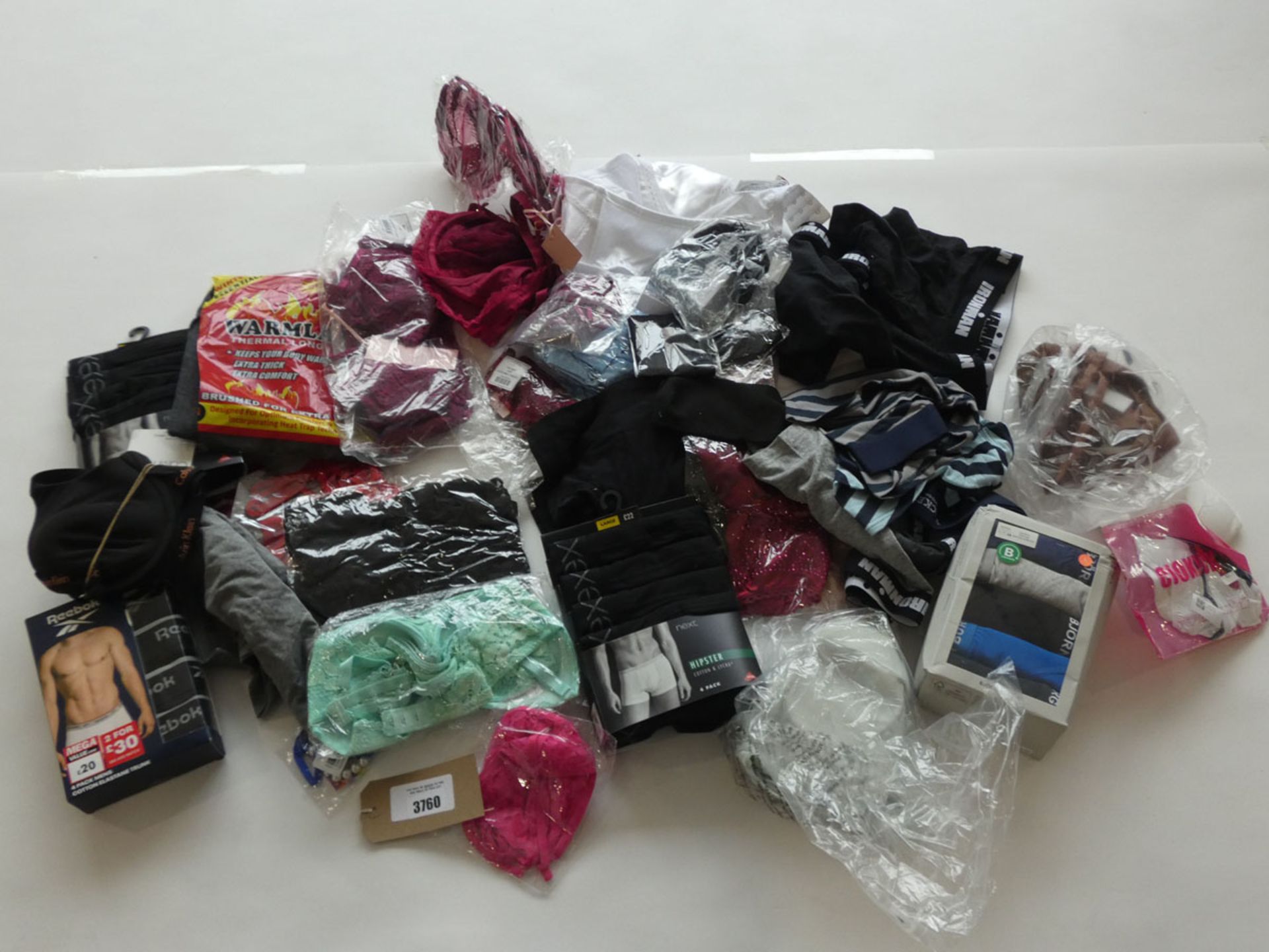 Large selection of mixed ladies and men's underwear