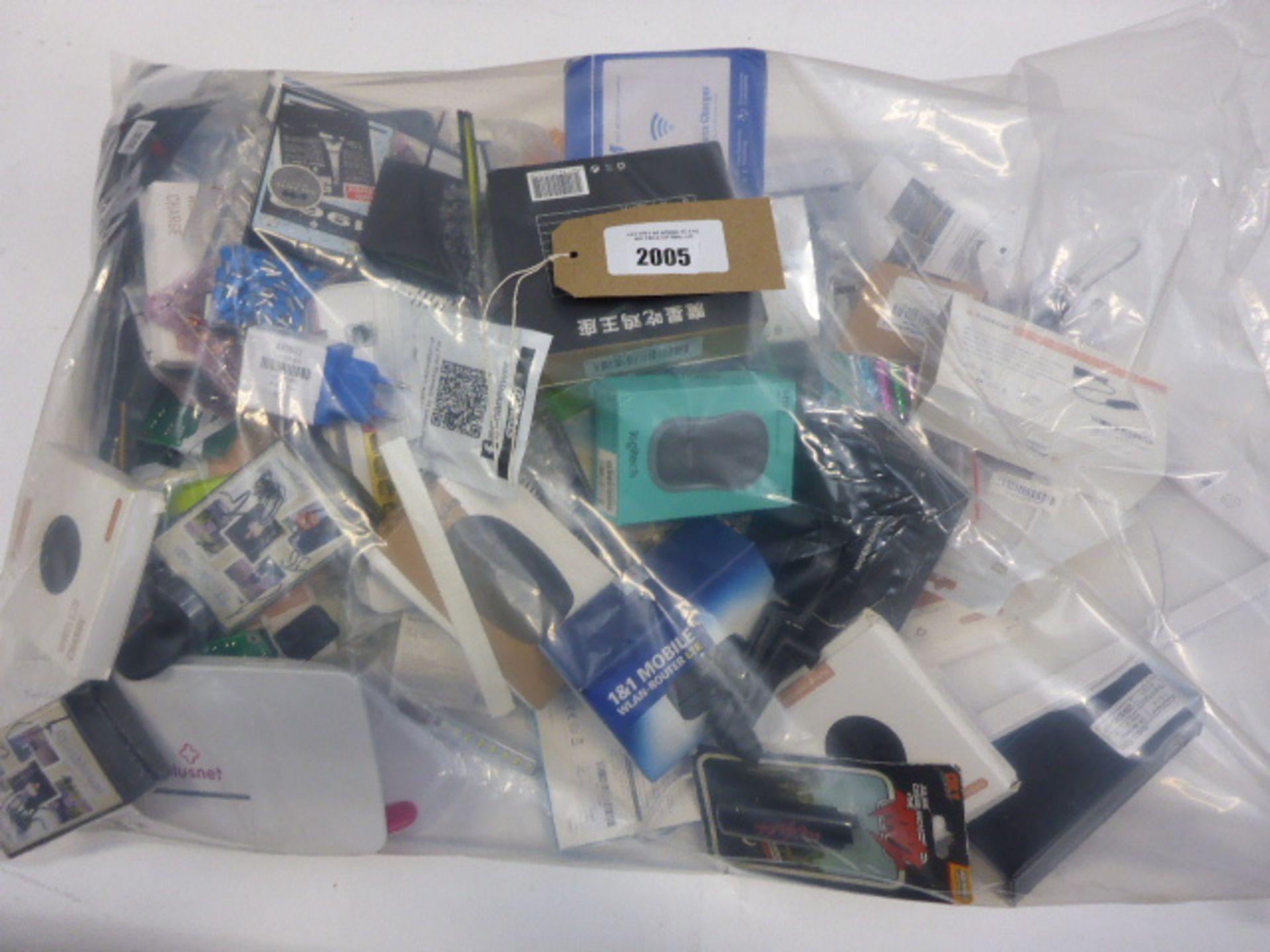 Bag containing quantity of various electrical related items and devices
