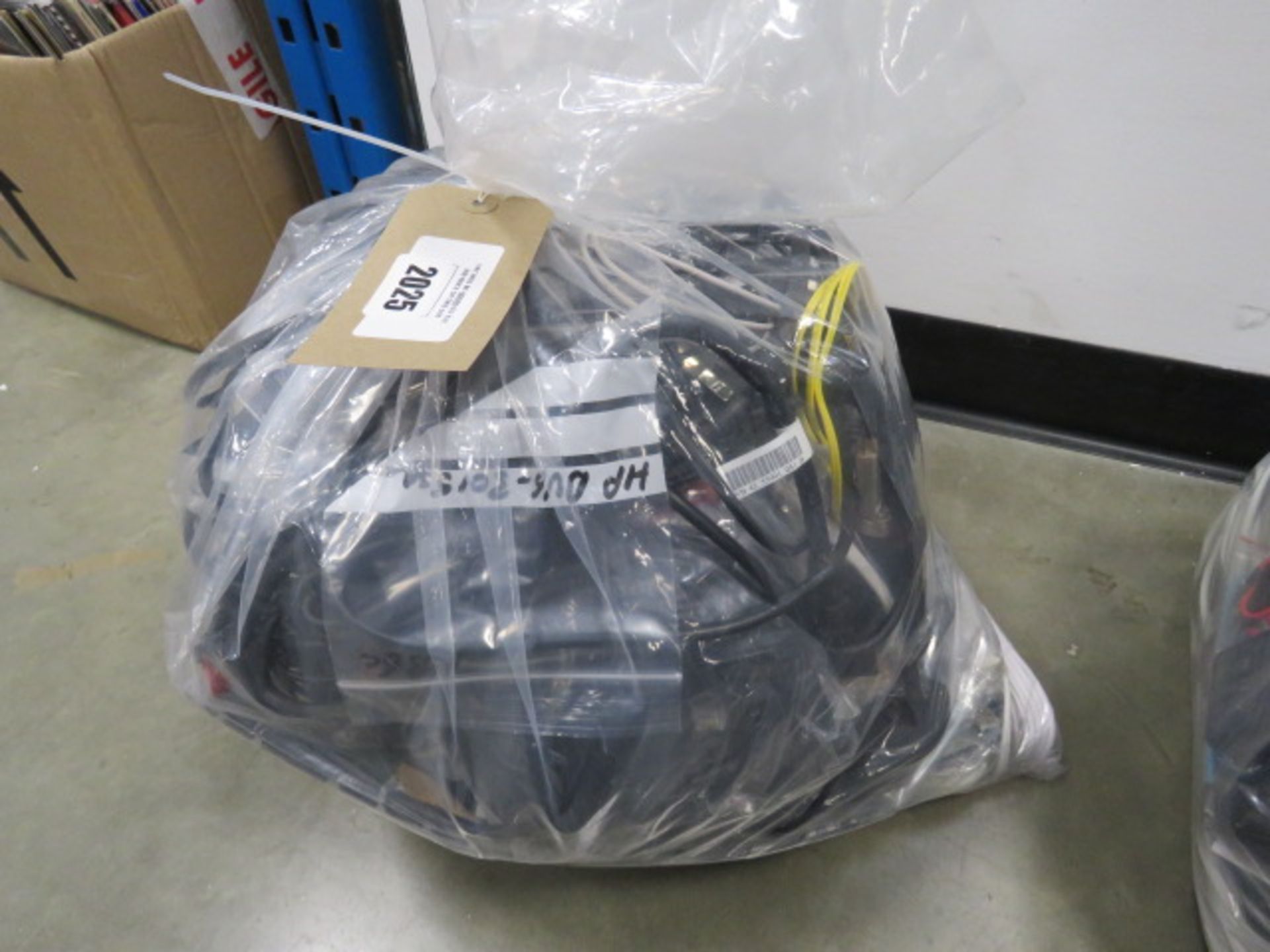Bag of loose electrical components, cabling and power supplies