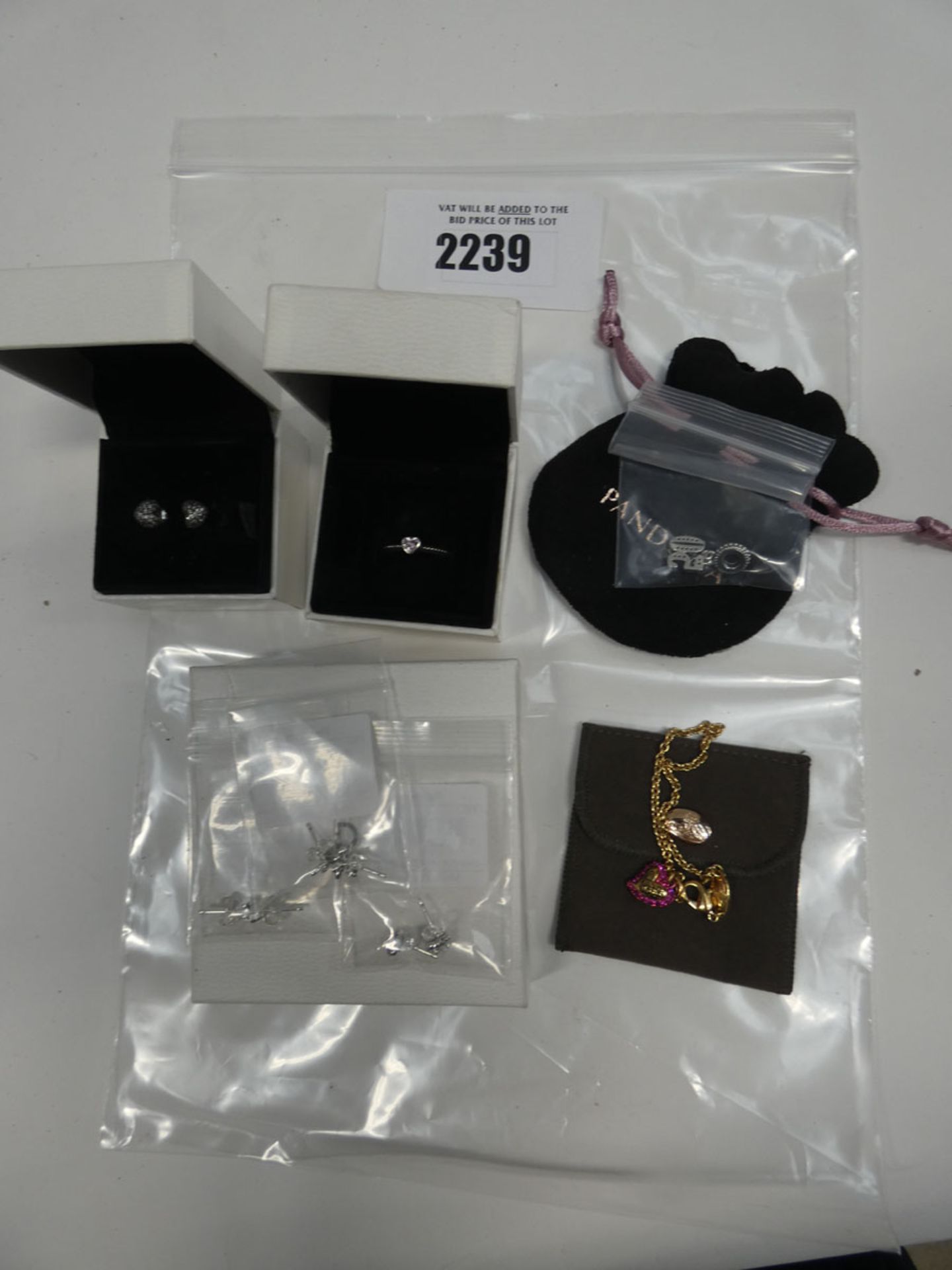 Assortment of Pandora jewellery and Vivienne Westwood bracelet