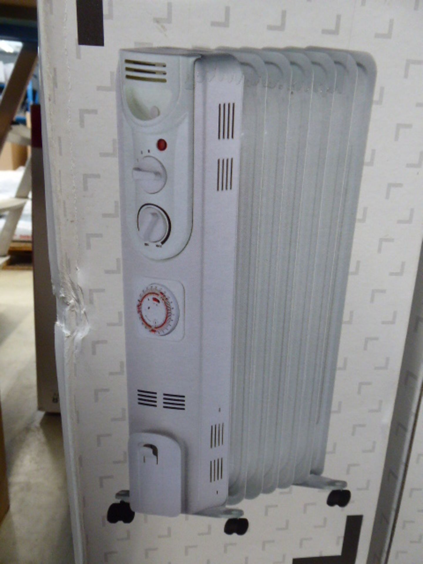 5 boxed 1500 watt white oil filled radiators - Image 3 of 3