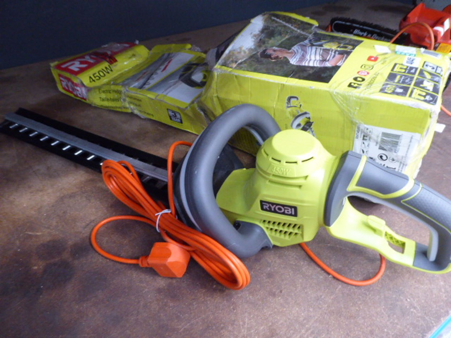 Ryobi boxed electric hedge cutter and hand saw - Image 2 of 2