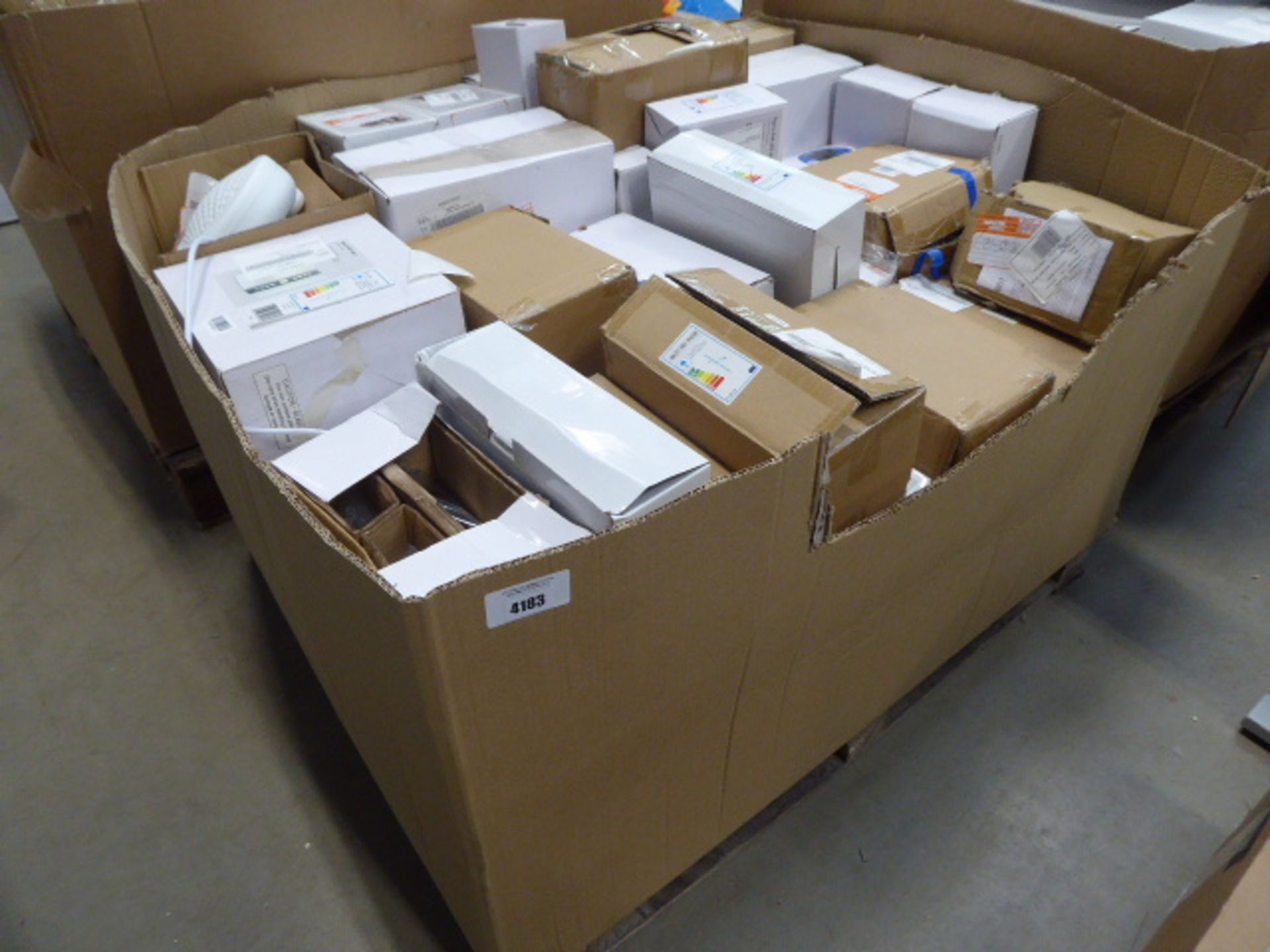 A large pallet box containing TIR wall lights, strip lights, tubes, indoor lights, outdoor lights - Image 2 of 2