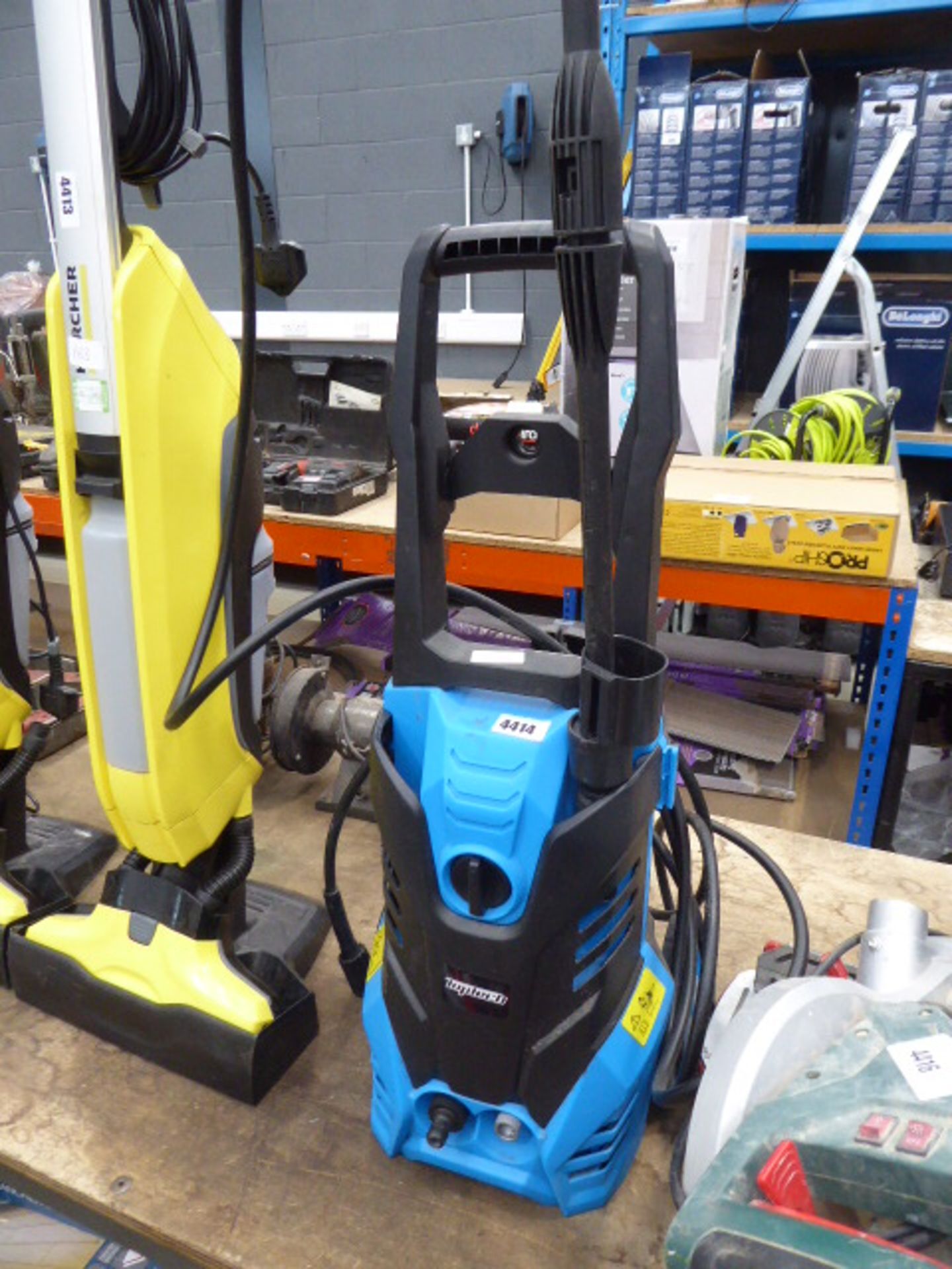 Toptech small blue electric pressure washer with lance