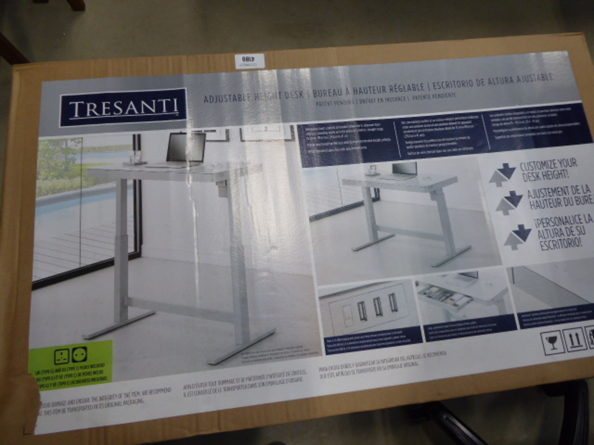 Assembled Tresanti rise and fall desk