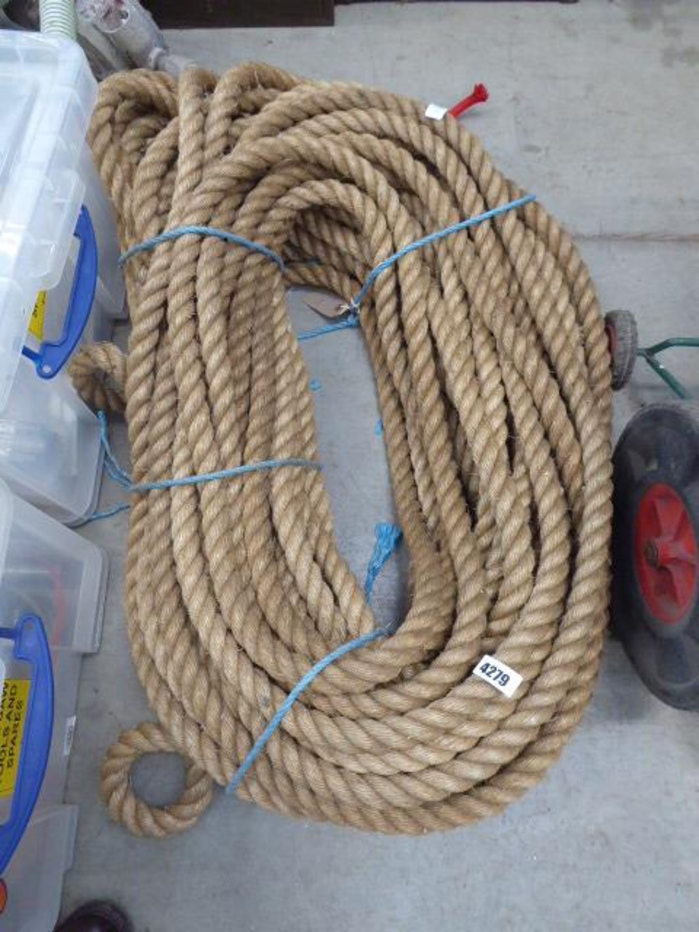 A large coil of rope