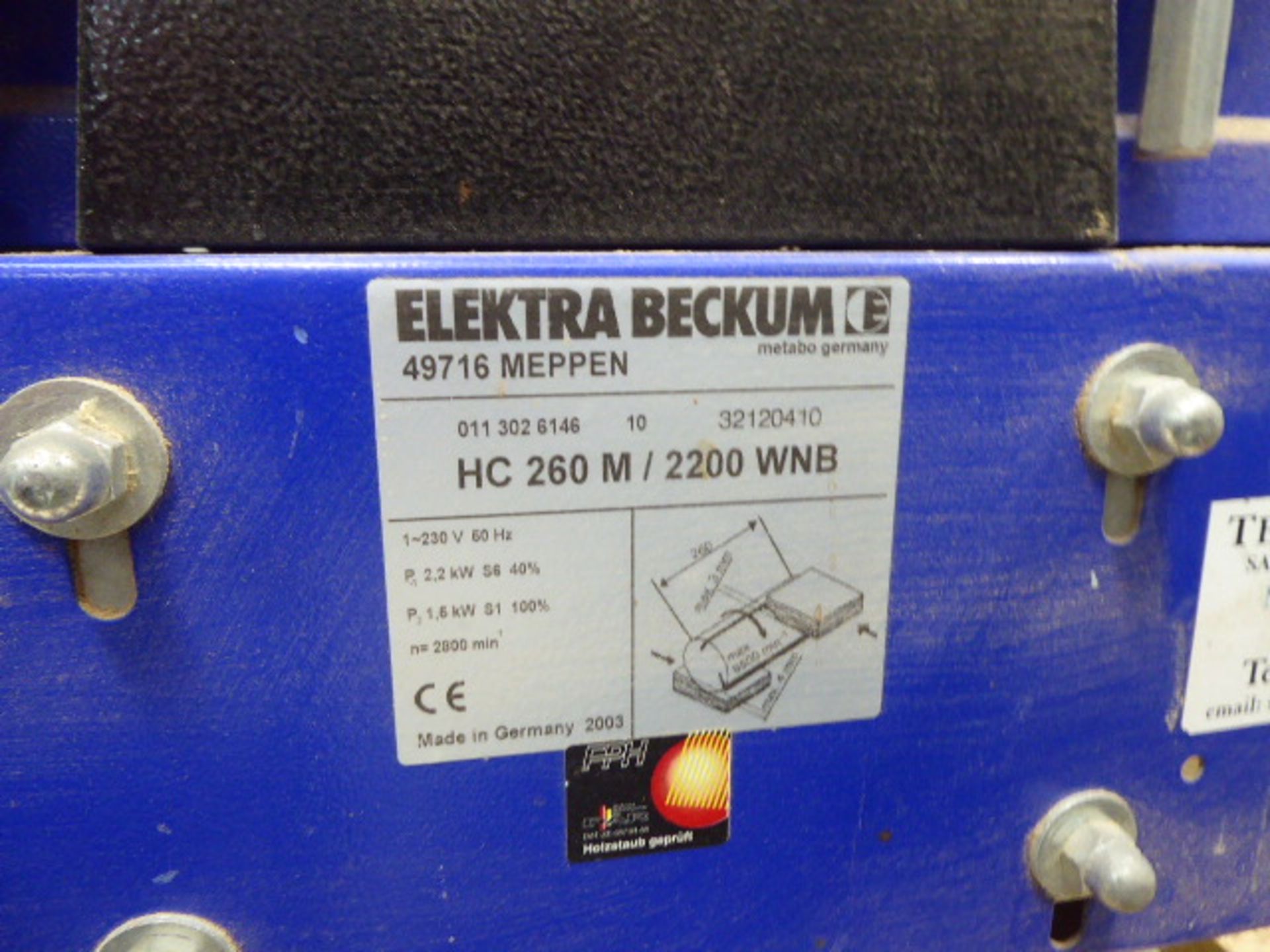 Elektra Beckum HC260 planer/thicknesser - Image 3 of 4