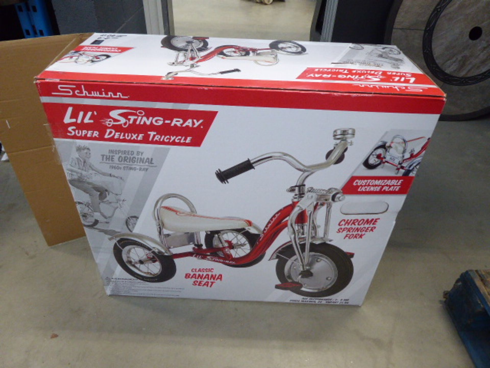 Boxed Schwinn trike