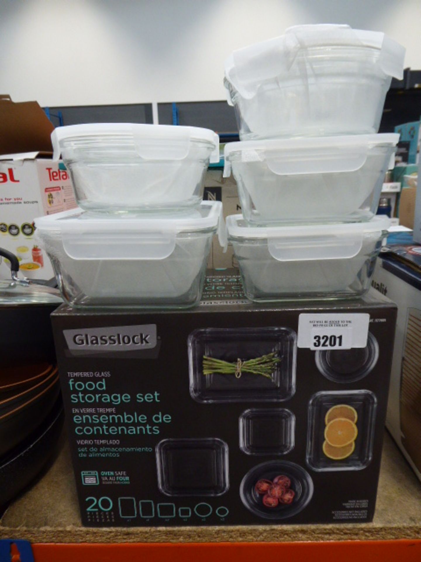Boxed Glasslock food storage set