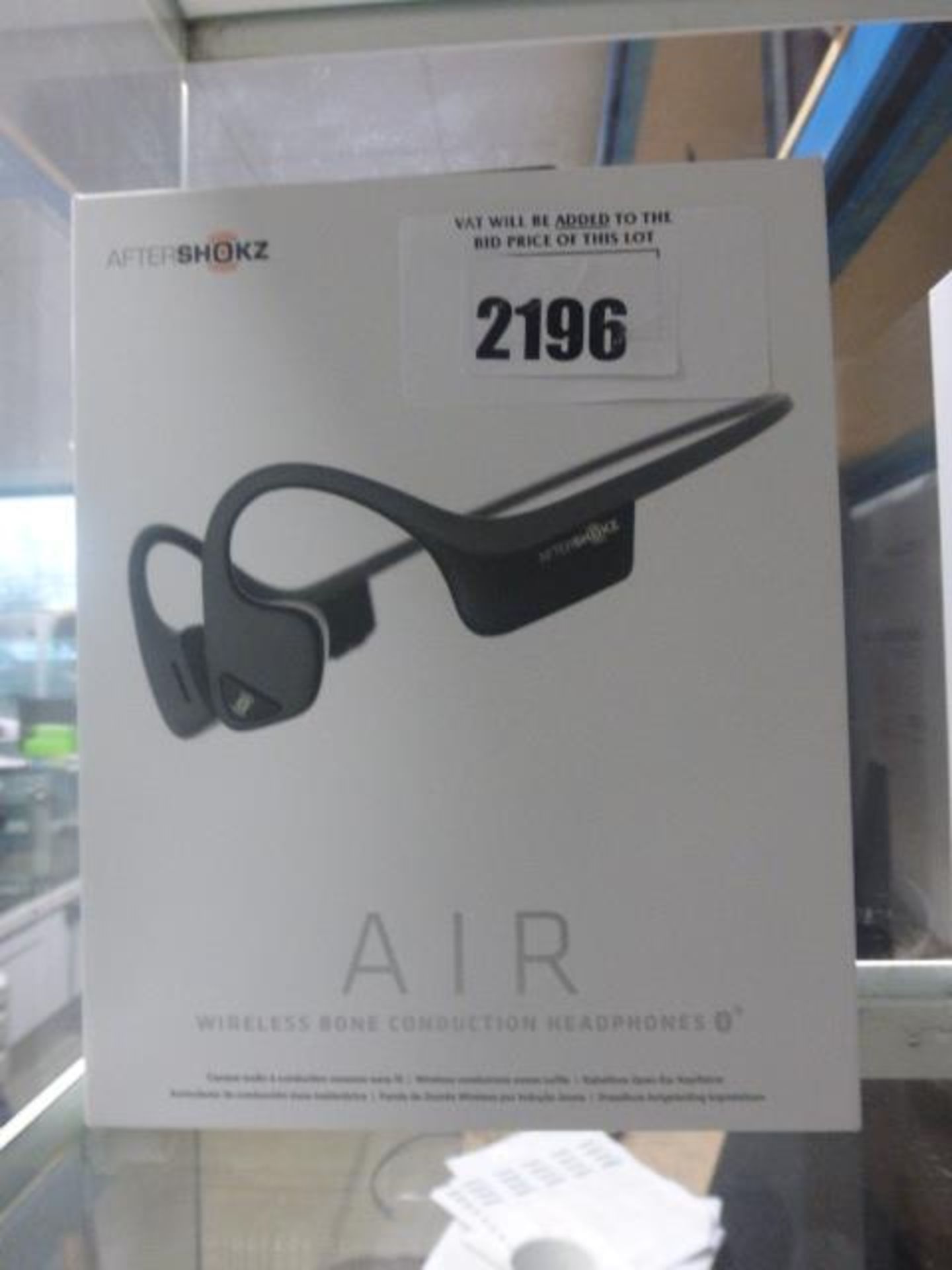 After shocks Air wireless phone conduction headphones in box