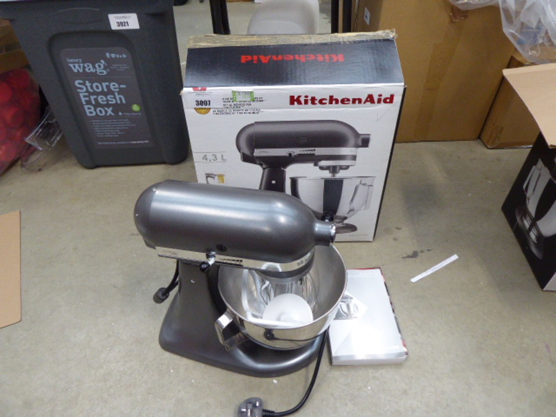(TN118) Boxed Kitchenaid 4.3 litre mixer Condition report: Opened box, appears little or not use