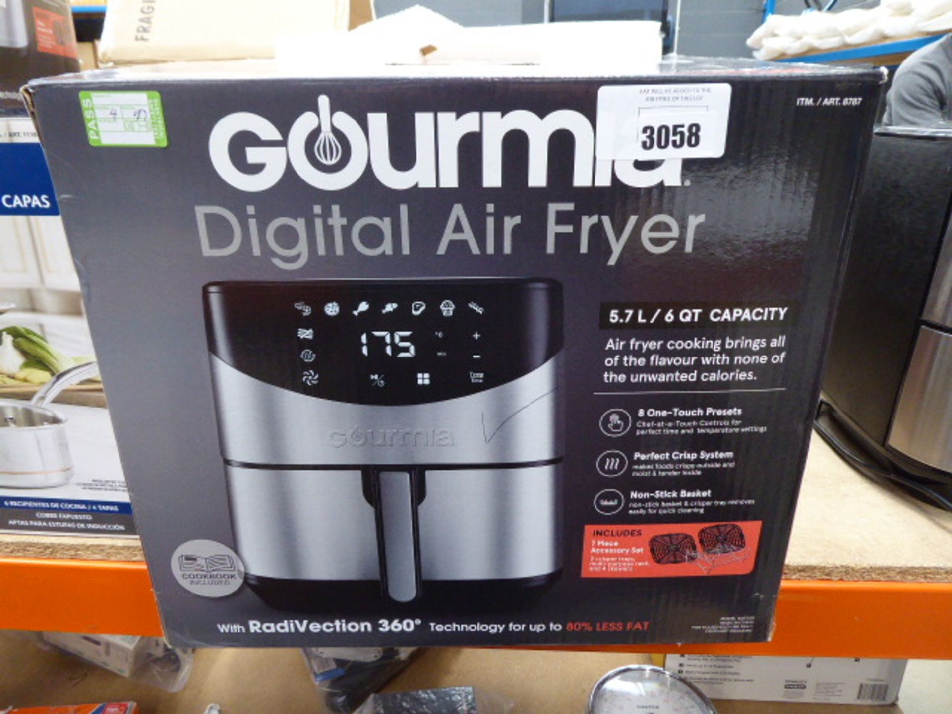 (TN97) Boxed Gourmia digital air fryer