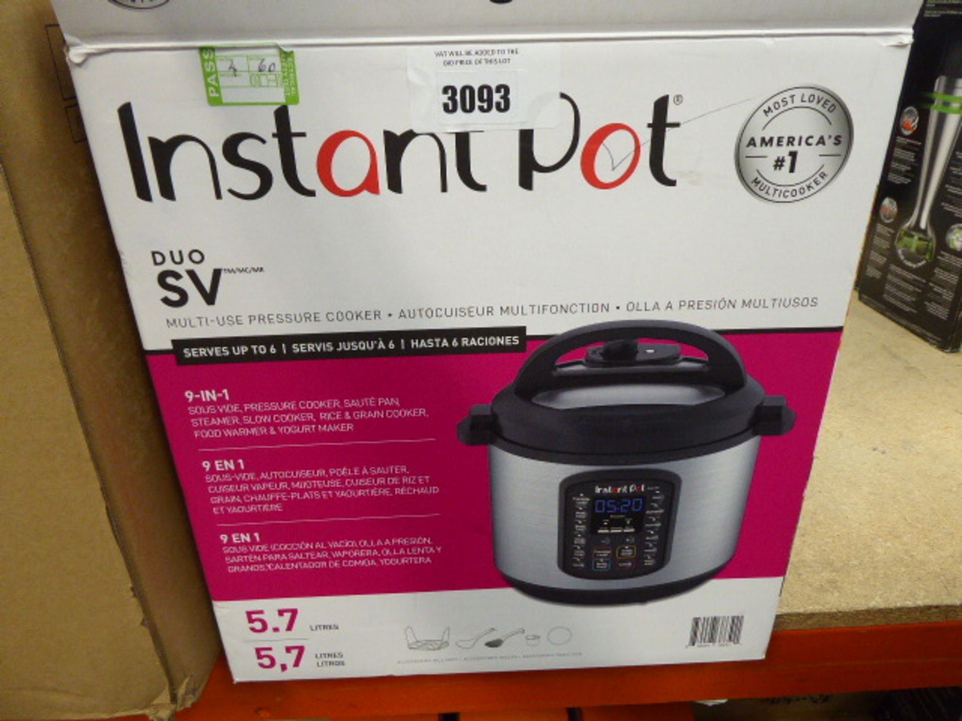 (TN60) Boxed Instant Pot multi use pressure cooker