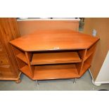 5297 Teak 3 tier TV stand