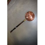 Copper and brass warming pan