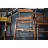 5453 - Beech dining chair with wicker seat