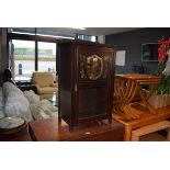 Victorian single door cabinet with glazed panel and mirror