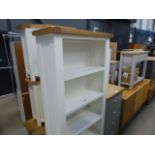 White painted open front bookcase (18)