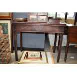 Mahogany fold over card table Slight scratches and water marks No worm damage Hinges broken and