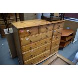 Pine multi drawer chest