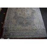 Clearwater carpet in grey floral pattern, approx 200 x 290cm