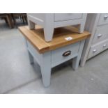 Blue painted oak top lamp table (20)