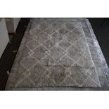 Soft Step grey and diamond pattern shagpile carpet, approx 160 x 210cm