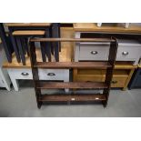 Carved 3 shelf plate rack