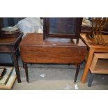 Victorian mahogany drop side table with single drawer
