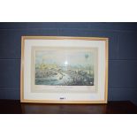 5152 - Framed and glazed print of the opening of new London bridge